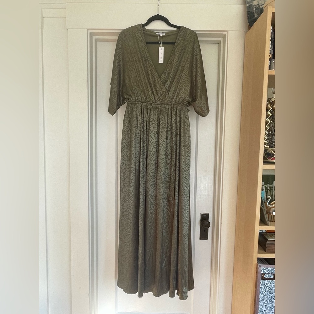 Savannah Print Kimono Maxi | Olive